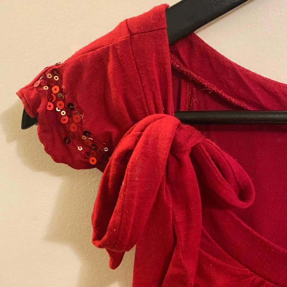Style and Co red top with sequins - Picture 2 of 4